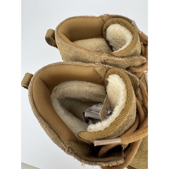 UGG Neumel Chestnut Suede Lace-Up Chukka Boots Women’s 6 Sheepskin Lined - Picture 13 of 14